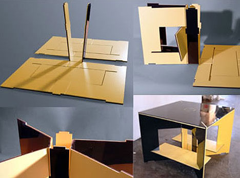 Creative Flat Pack Fold Old Table