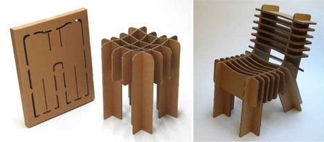 Flatpack Cardboard Chair Furniture Design