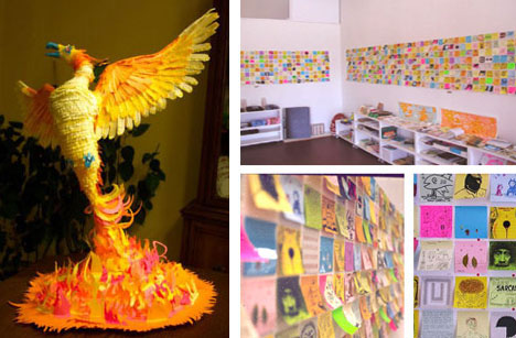 Post It Note Sculpture and Strange Art