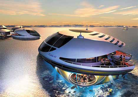 Futuristic Cool Houseboat Concept Design