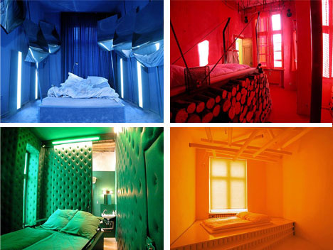 Brightly Colored Hotel Room Interiors