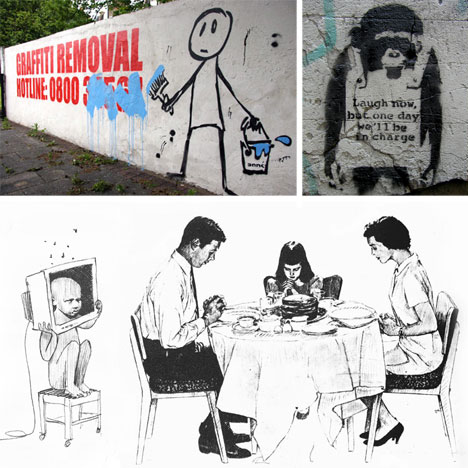 2 Banksy Graffiti Stencils and Drawings While he has subsequently become 