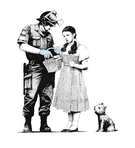 banksy photos prints tattoos dorothy and guard image via Pictures on Walls