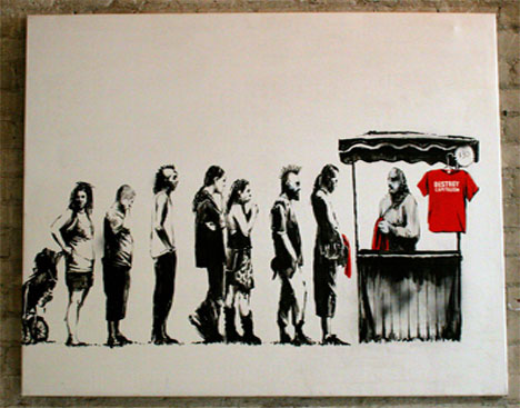 banksy crush competition painting