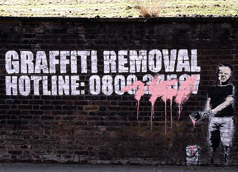 banksy graffiti removal hotline