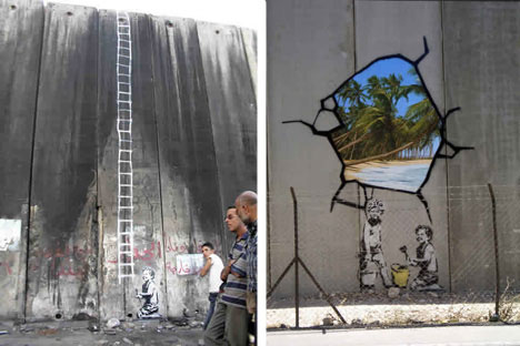 Banksy Wall Graffiti