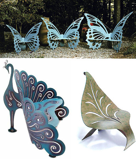 Garden Chair with butterfly design