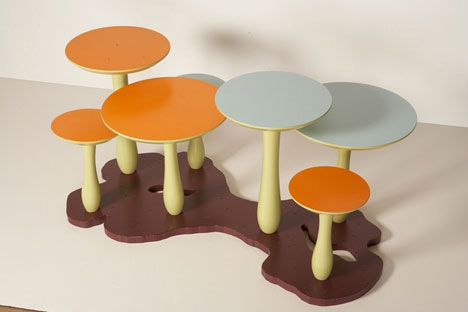 unusually cool kids furniture mushroom tables