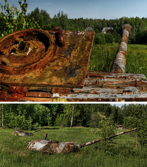 abandoned tanks russia