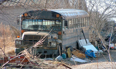 abandoned vehicles old abandoned school bus