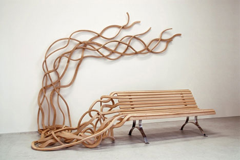 spaghetti bench outdoor art furniture