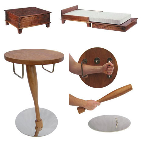 Coffee Table Bed and Self Defence Table