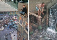 Julian Beever 3D Sidewalk Chalk Art