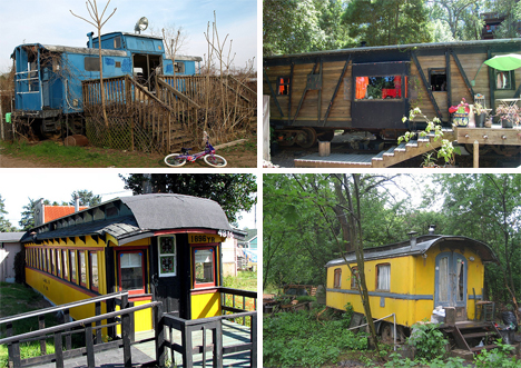 train car homes cars recycled rail houses converted hotels offices house trains tiny old aboard weburbanist clever unusual railway carriage