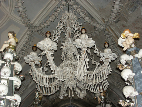 sedlec ossuary bone church bone chandelier