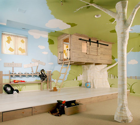 Kids Bedroom Designs on Awesome Bedroom Treehouse For Kids