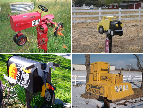 http://img.weburbanist.com/wp-content/uploads/2010/01/weird-mailboxes-that-look-like-cars-tractors-motorcycles.jpg