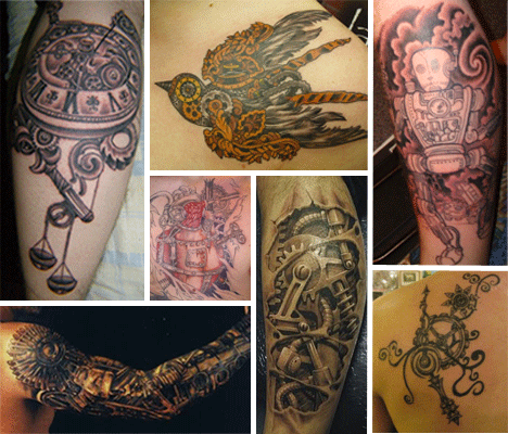  to complex depictions of Victorian era mecha steampunk tattoos 