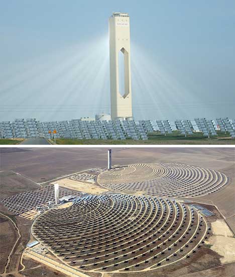 ps20 solar power tower. (images via: Solar Paces and