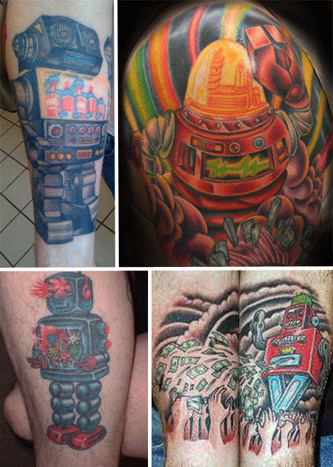 Here are some of the most creative and well done robot tattoos around