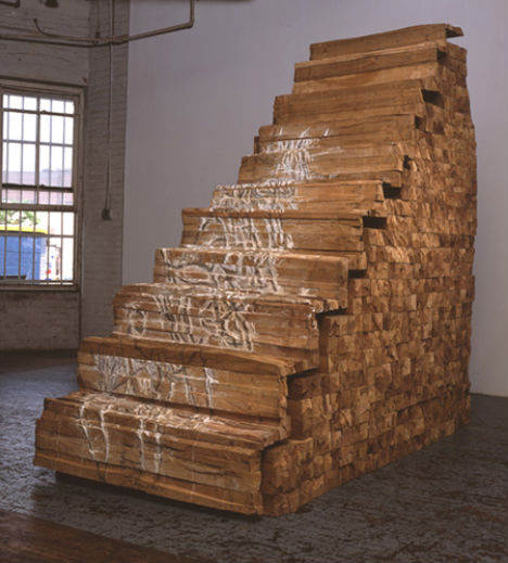 As far as staircase art goes, 'Floating Staircase' by Ursula Von Rydingsvard 