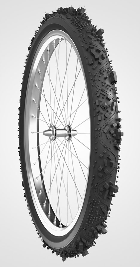 bike tire rubber rendering