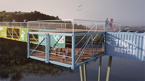 econtainer bridge cantilevered lookout