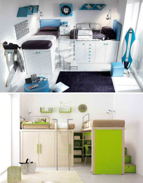 Colorful & Cozy: Striking Series of Lofted Kids Bedroom Sets ...