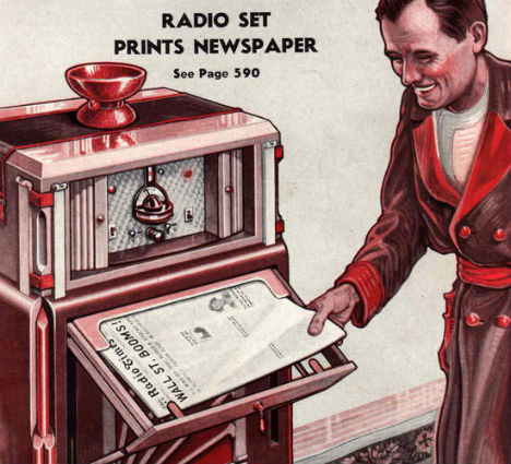 Retrofuturistic Gadgets Radio Prints Newspaper