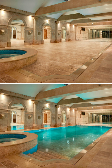 hidden indoor swimming pool