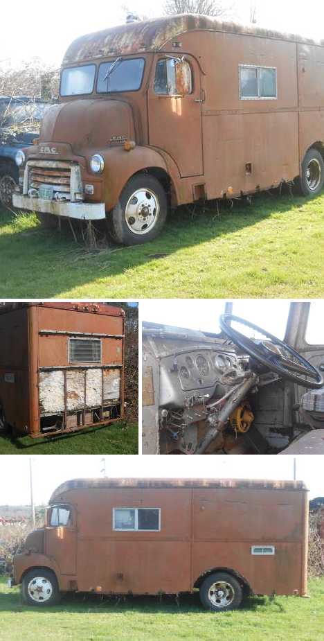 1953 abandoned bookmobile RV conversion 