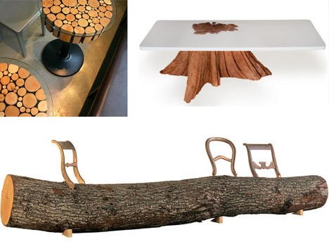 log furniture set series