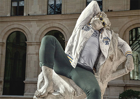 parisian hipster greek statues