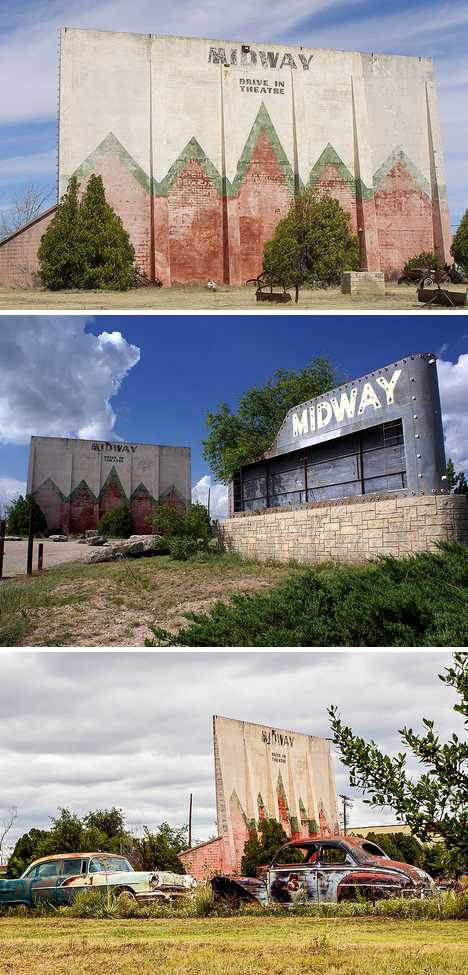 abandoned Midway drive-in theatre Sweetwater Texas