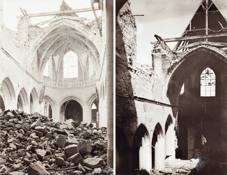 Destroyed Cathedral France WWI 3
