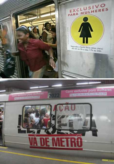 women-only cars Rio de janeiro Metro Brazil subway