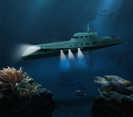 luxury submarine retreat underwater