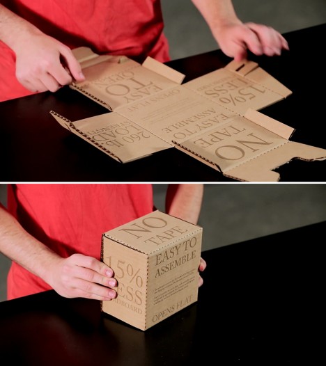 rapid assembly cardboard box