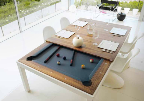 elegant fusion pool table converts to dining table