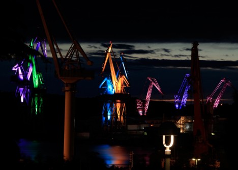 shipyard light colorful