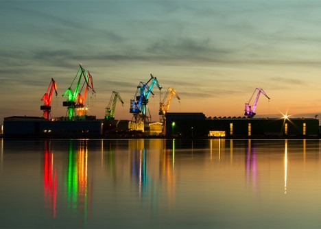 shipyard light show art