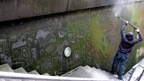 moss graffiti removal subtraction