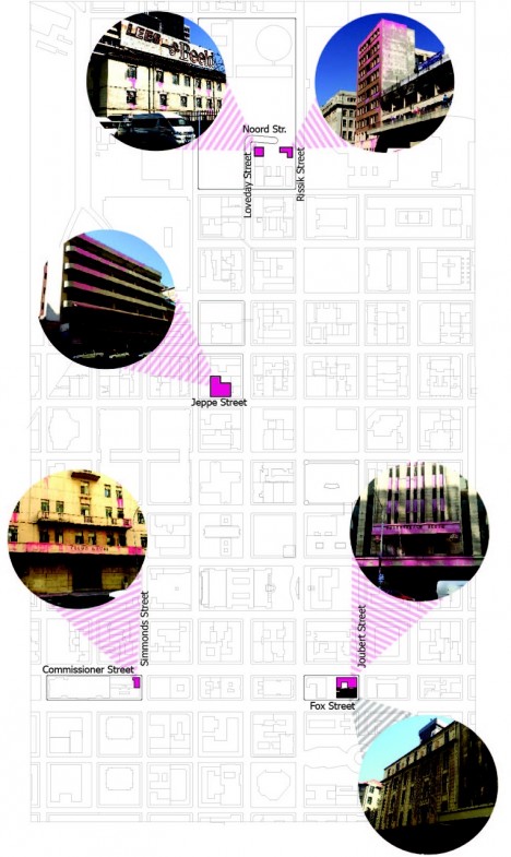 pink architecture site plan