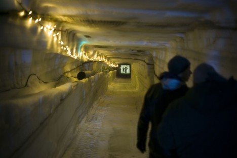 ice cave interior tunnels