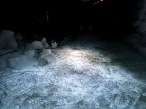 ice cave underground light