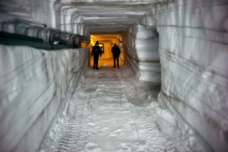 ice cave walls passageways