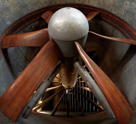 abandoned giant wind turbine