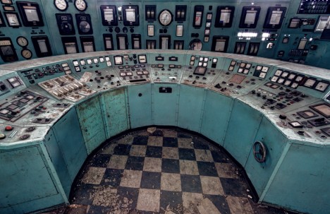 abandoned nuclear control desk