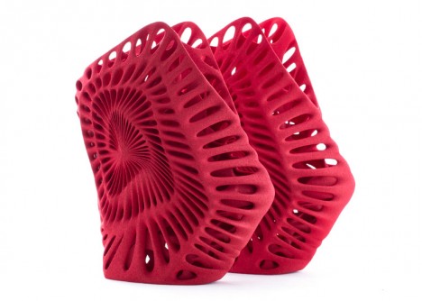 3d red spiral shoe