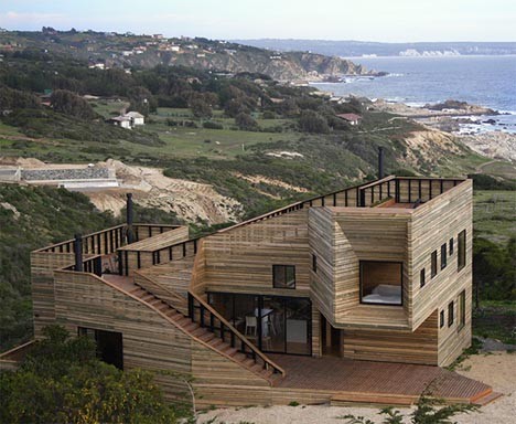 wooden architecture hillside home 1